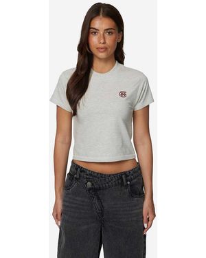 Good For Nothing Monogram Cotton Baby Tee - White
