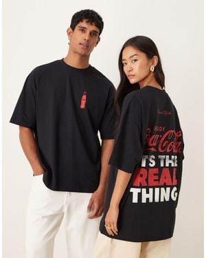 ASOS Oversize T-Shirt With Coca Cola Print - Black