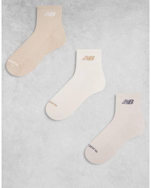 New Balance 3 Pack Everyday Ankle Socks - Natural