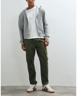 Threadbare Drawstring Waist Cargo Trousers - Grey