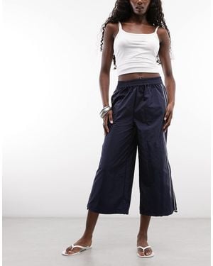 ASOS Cropped Track Pant - Blue