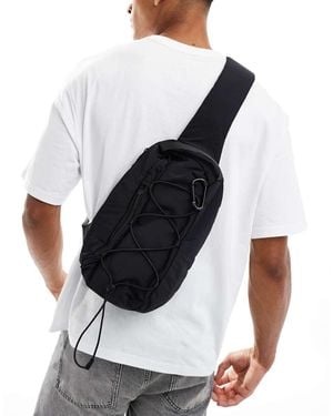 ASOS Backpack With Drawstring Detail - White