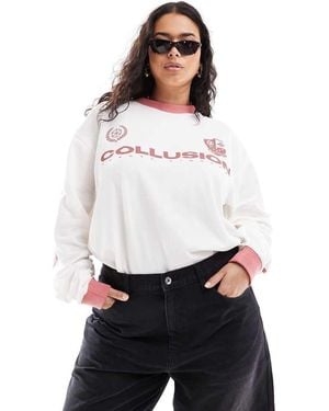 Collusion X002 Plus Loose Jorts - White