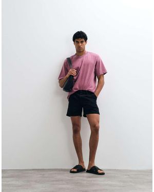 ASOS Pantaloncini Chino Neri Con Pieghe - Rosso
