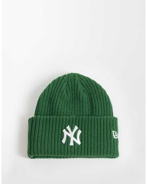 KTZ Ny Yankees Berretto Lavorato A Maglia Con Risvolto E Logo Scuro - Verde