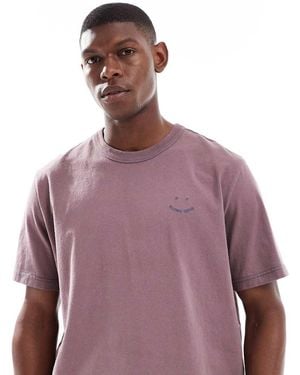 Paul Smith Oversized Happy Logo T-Shirt - Purple