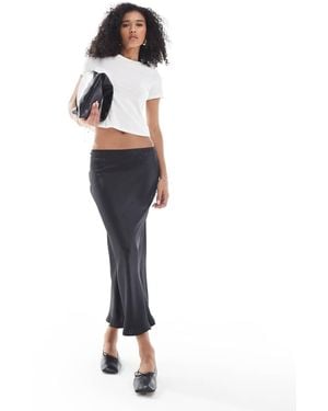 New Look Satin Midi Skirt - Blue