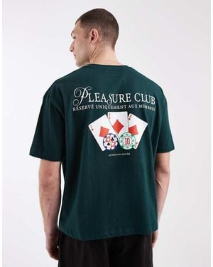 ASOS Boxy Oversized T-Shirt With Cards Graphic - Green