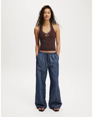 Cotton On Cotton:On Haven Wide Leg Pant - Blue
