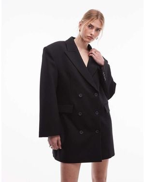 ASOS Tailored Double Breasted Blazer Dress - Black