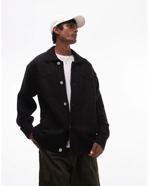 Carhartt – santa fe – strickjacke - Schwarz