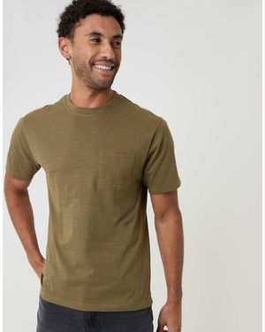 Threadbare Jersey Slub Short Sleeve T-Shirt - Green