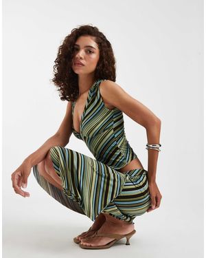 Motel Emberly Plunge Top - Green