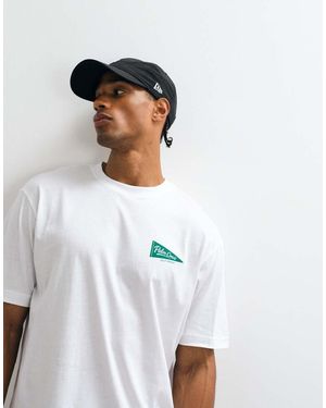 Only & Sons Camiseta Blanca Extragrande Con Estampado "Palm Coast" En La Espalda-Blanco