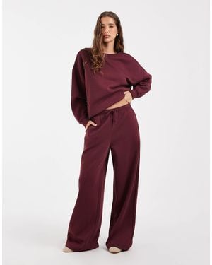 Pieces Wide Leg jogger Co-ord - Red