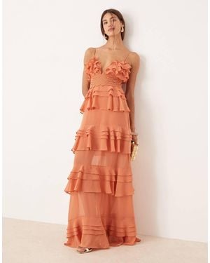 true decadence light blue pleated tiered midaxi dress White and Blue Flower Dress – Brandy's Popup main image 1