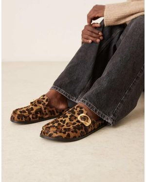 ASOS Mystic Premium Flat Mules - Brown