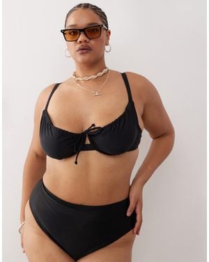 Collusion Curve Mix And Match Underwire Bikini Top - Black