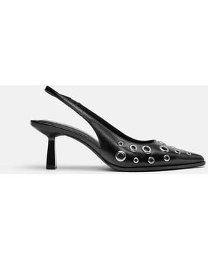 Pull&Bear Studded High-heel Shoes - Black