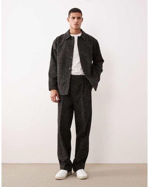 ASOS Wide Smart Co-ord Trouser - Natural