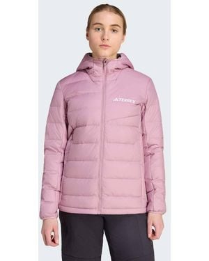 adidas Originals Terrex Multi Light Down Climawarm Hooded Jacket - Pink