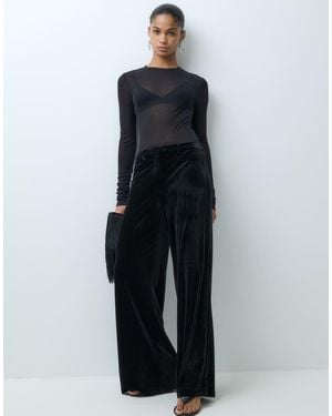 Vero Moda Broek Met Rechte Pijpen Van Fluweel, Co-Ord - Blauw