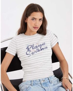 Hollister Playa Graphic Baby Tee - White