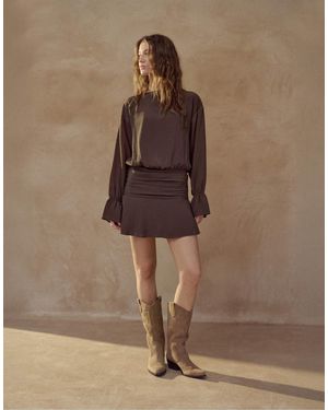 Pull&Bear – kurzes kleid - Braun