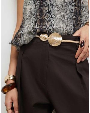 River Island Double Circle Chain Belt - Black