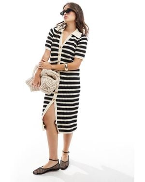 Y.A.S Crochet Midi Dress - White