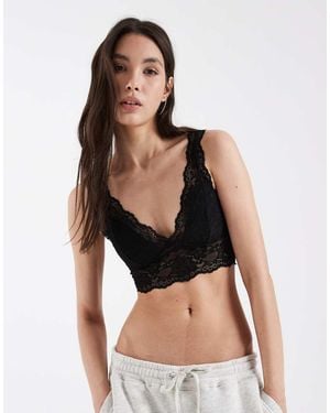 Pieces Lace Bralette - Black