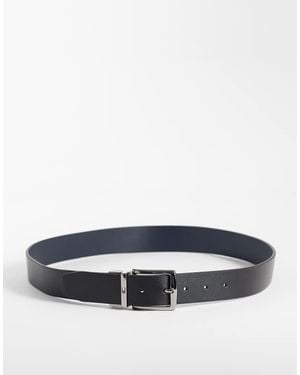 Tommy Hilfiger Denton Leather Reversible Belt - Blue