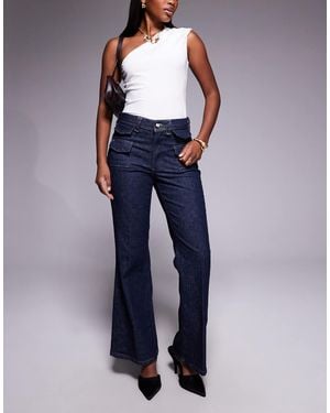 River Island Relaxed Flare Jean - Blue
