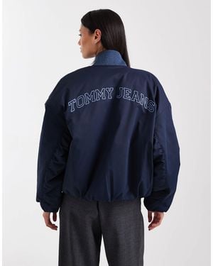 Tommy Hilfiger Nylon Bomber Jacket - Blue