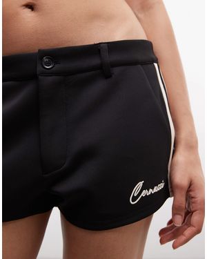 CERNUCCI Micro Tailored Shorts With Side Taping - Black