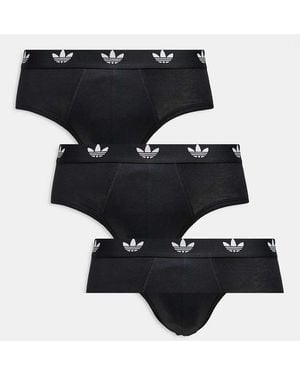 adidas 3 Pack Comfort Flex Cotton Briefs - Black