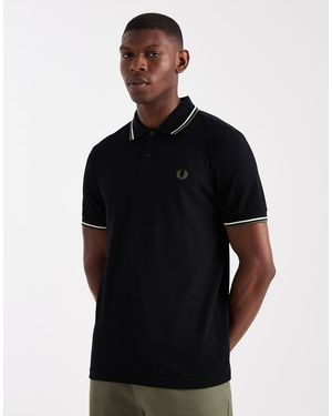 Fred Perry Twin Tipped Polo Shirt - Black