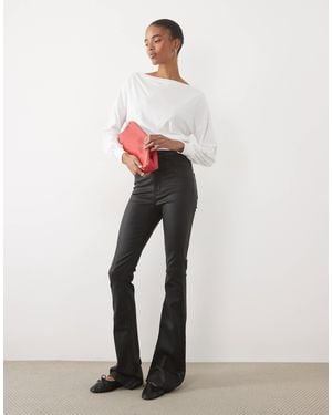 ASOS Asos Design Tall Sculpting Super Stretch Flare - White