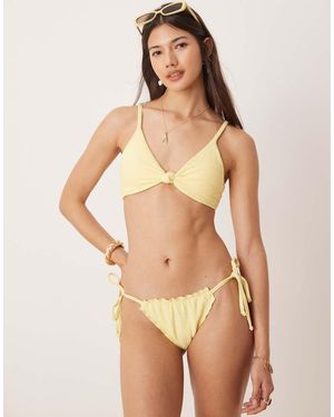 Dippin' Daisy's Dippin Daisys Bikini Top With Ring Detail - Natural