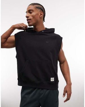 Nike Dri-Fit Fleece Sleeveless Hoodie - Black