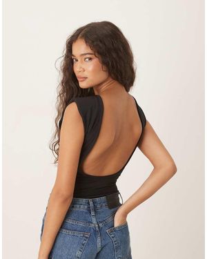 Glamorous Boat Neck Bodysuit - Blue