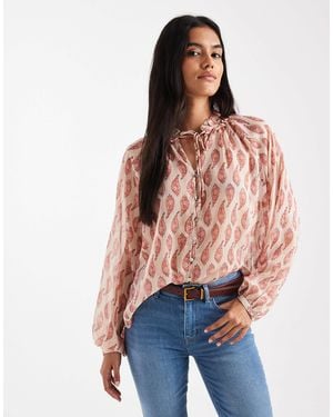 ONLY Paisley Print Blouse - Red