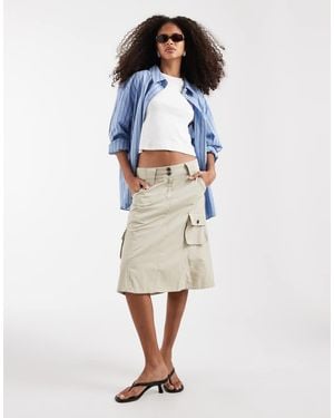 Motel Rovie Utility Midaxi Skirt - Natural