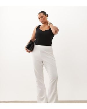 ASOS Curve Flared Broek - Wit