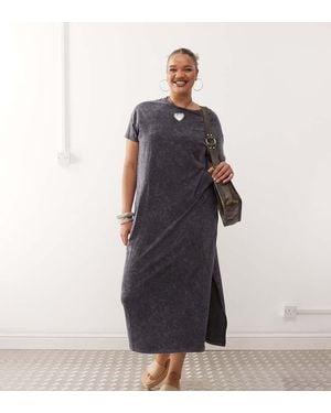 Noisy May Maxi T-Shirt Dress - Blue