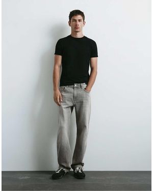 Pull&Bear Straight-Leg Jeans - Grey