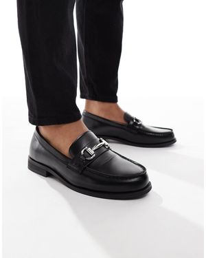 SEQWL – hero – loafer aus em lederimitat mit quaste - Schwarz