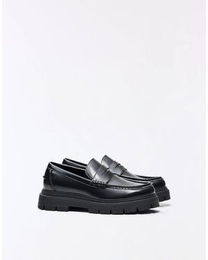 Bershka Mocassins penny s - Blanc
