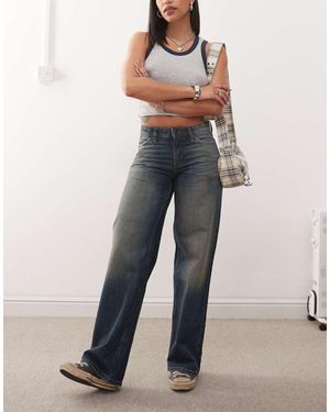 Weekday Ample Low Waist Baggy Fit Jeans - Blue