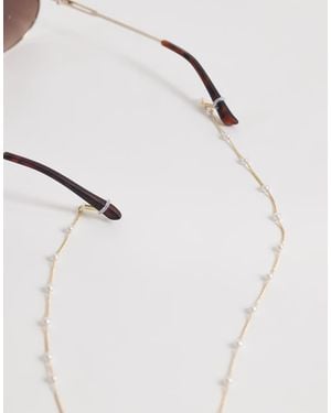 ASOS Sunglasses Chain With Faux-pearl Station Design - White